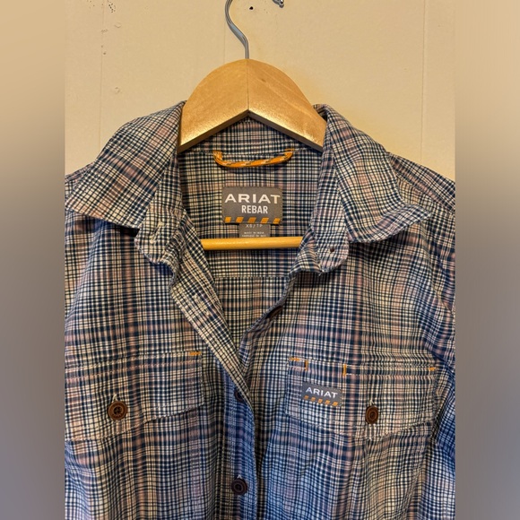 Ariat Rebar Stretch Collared Shirt, Plaid, XS - Picture 3 of 3